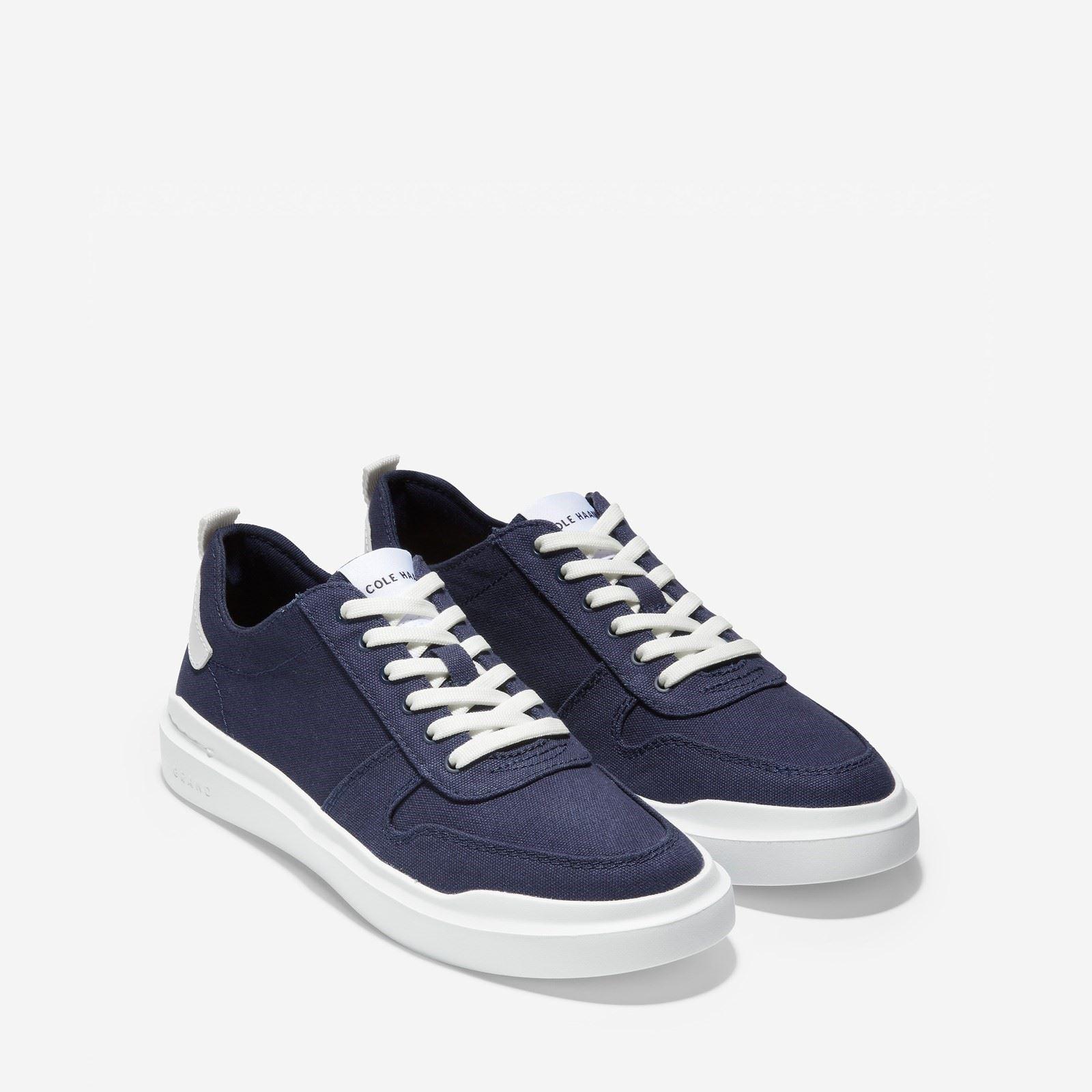 Cole Haan Grandpro Rally CA Baumwollmischung Frauen Marineblau / Optisch Weiß Trainer