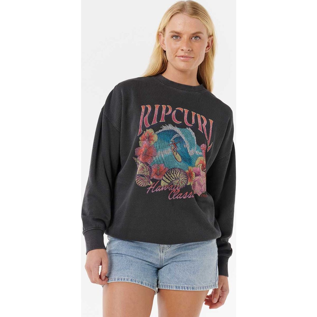 RipCurl Hawaii Classic Heritage Crew washed black (8264) 2XS 09KWFL_8264_2XS