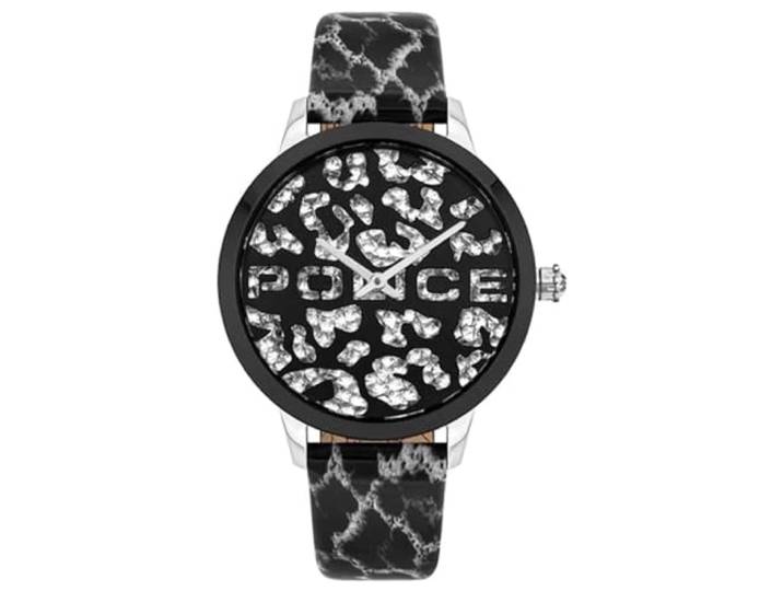 Police Unisex volwassenen analoog kwarts horloge met lederen armband PL16028MSTB.02