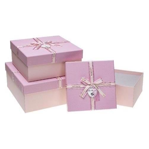 Teka Geschenkbox mit Schleife, 3 Stück, rosa ROSETT (3x) (47995843)