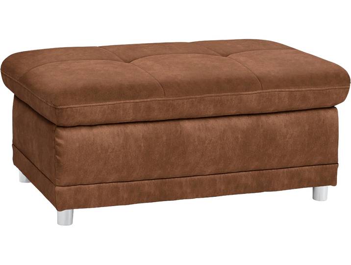 Hocker, Luxus-Microfaser, Cognac, 102×66 cm, Mit Stauraum, Modern, Sit&More