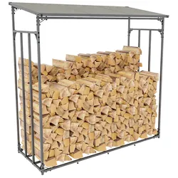 CLP Kaminholzunterstand Ruston Aluminium I Kaminholzregal Anthrazit I Holzlager Aus Aluminium I Feuerholzregal Für Außen