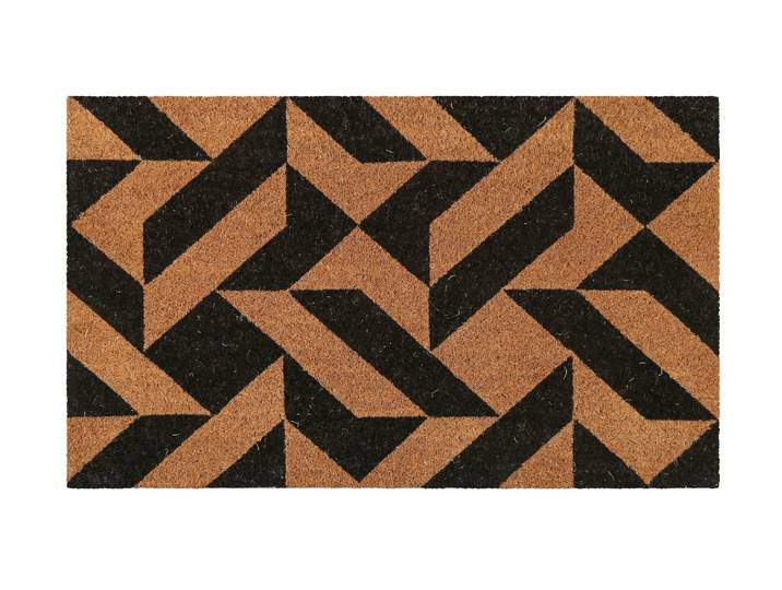 Fussmatte WECON HOME Mainstage , beige (natur,schwarz), B:60cm H:18mm L:90cm, Kokos, Teppiche, Fussmatte, rutschfest, robust, innen, Aussenbereiche überdacht, schwer