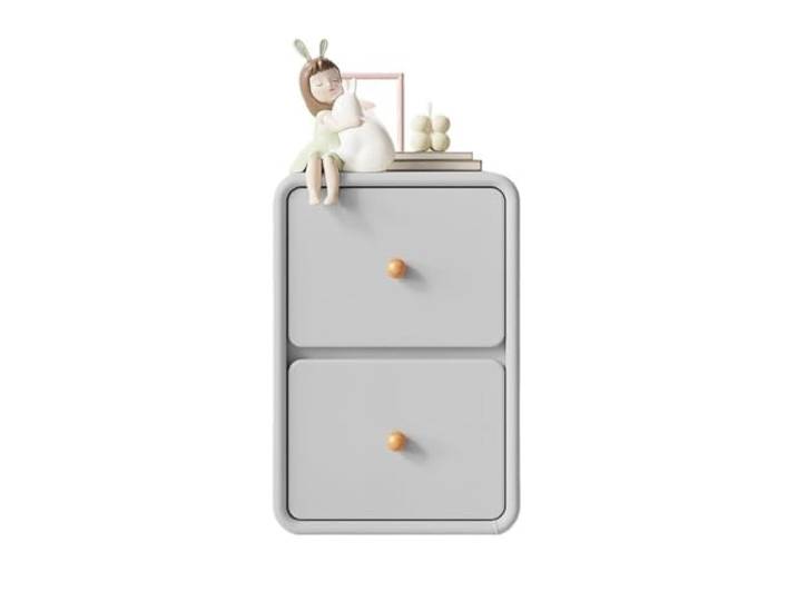 YANG11FAN Vielseitig Schlanker Nachttisch aus massivem Holz in Creme-Finish Soft-Close-Schublade, leise und langlebige Hardware(Mittel)