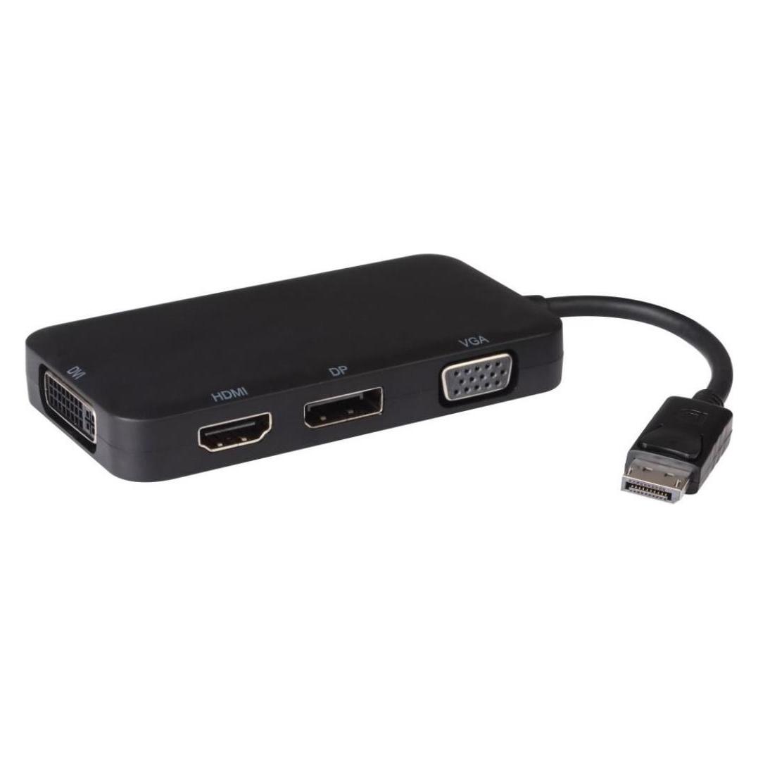 PremiumCord -Adapter DisplayPort - DP + HDMI + DVI + VGA / 1080p / 4K*2K (DisplayPort, DVI, HDMI, VGA) (kportad16)