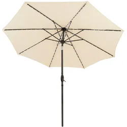 LED-Kipp-Sonnenschirm 2,7m - Creme