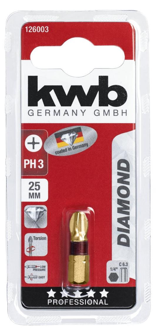 Eurofix Bit Diamond Phillips Nr. 3 25 mm