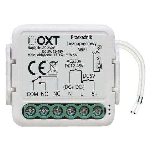 OXT Moduł mini przekaźnik beznapięciowy AC 230V DC 5V 12-48V WiFi TUYA (57577367)