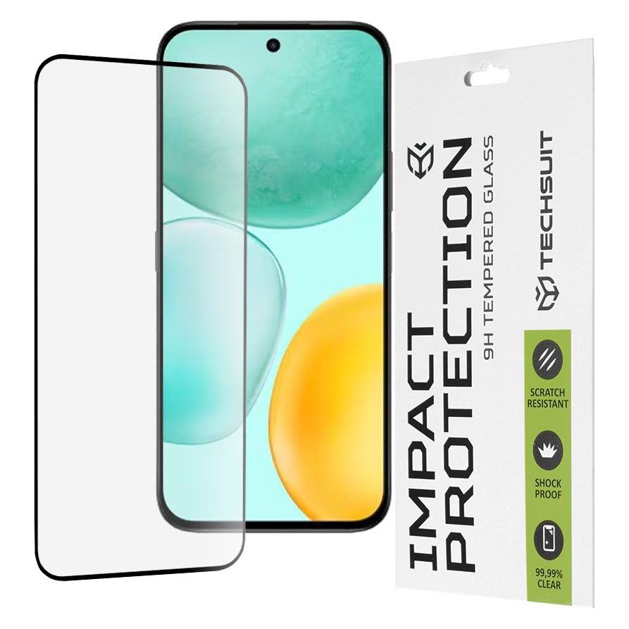 Techsuit - 111D Full Cover / Full Glue Glass - Honor X6c - Black (Honor X6) (59432528)