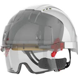 Jsp, Kopfschutz, Schutzhelm mit Drehradverschluss EVO VISTAlens mit Überbrille weiss