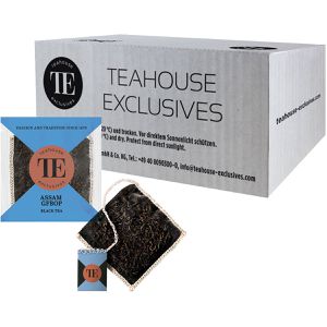 Teahouse-Exclusives Tee Assam GFBOP TE Luxury Tea Bag Box, Schwarzer Tee aus Indien, 350 g, 100 Beutel