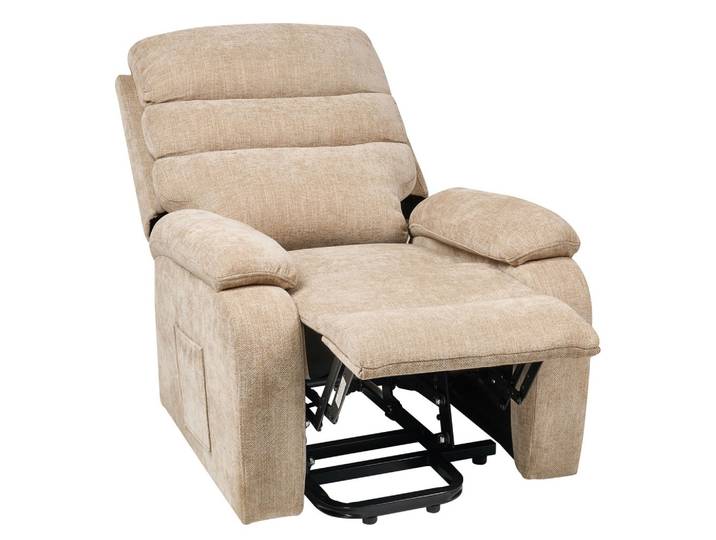 ELEKTRISCHER-FERNSEHSESSEL mit Fußstütze Stoff Beige Rise