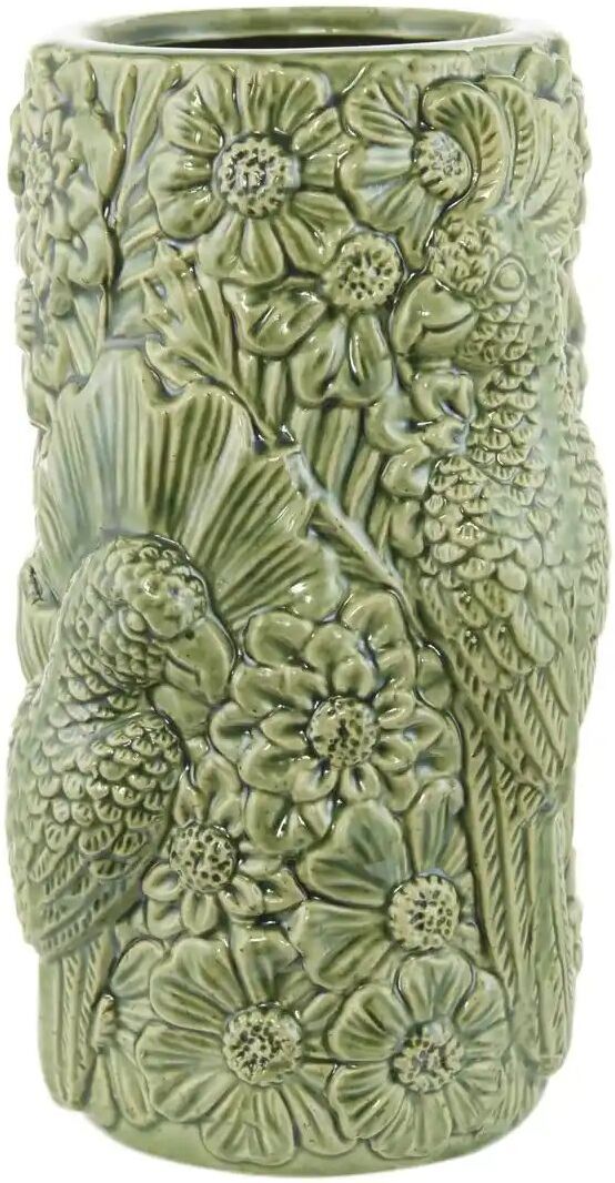 Höffner Vase Papagei   ¦ grün ¦ Keramik ¦ Maße (cm): B: 15,5 H: 28