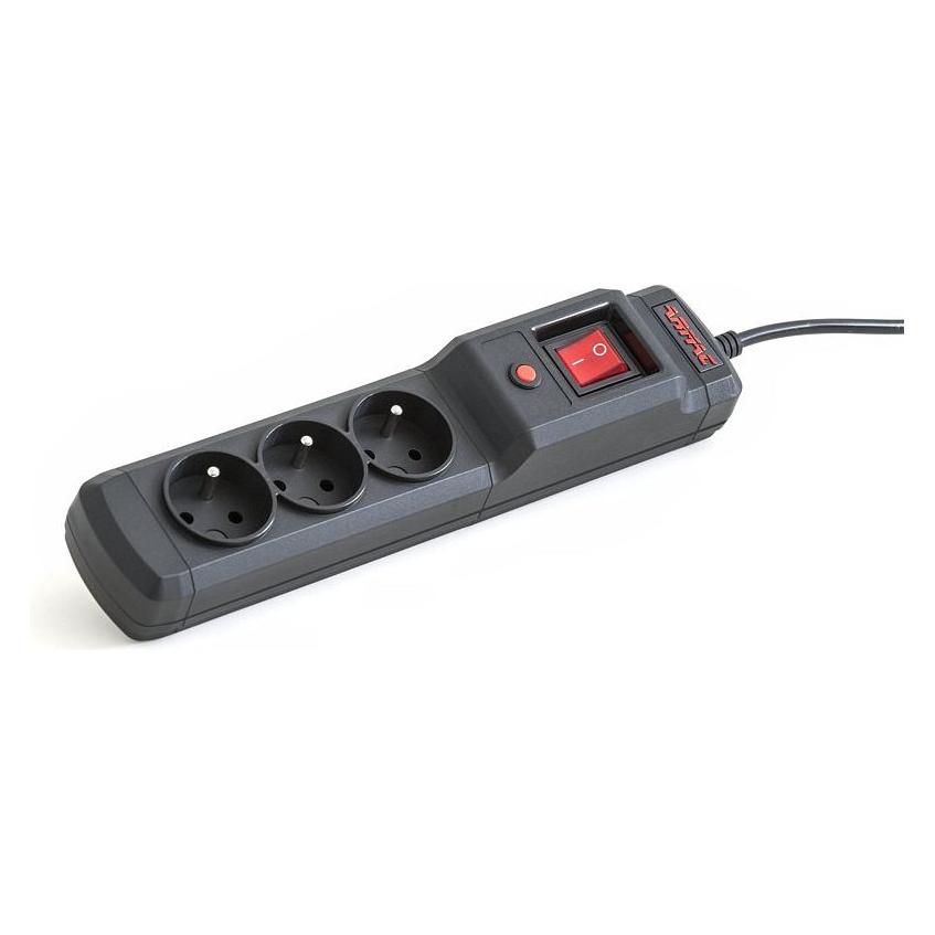 Armac M3/45/CZ Überspannungsschutz MULTI M3 (3 Lizdai) 4,5m schwarz (3x, CEE 7/4, 4.50 m) (MULTI M3 5M BLACK)