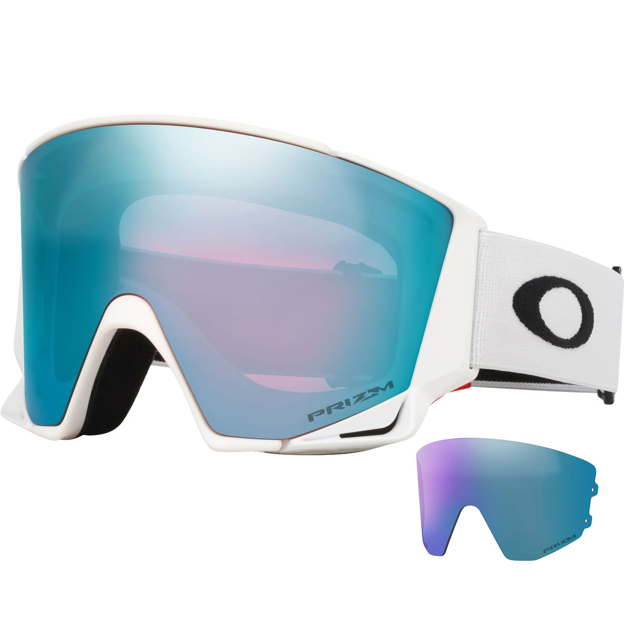 Oakley Flow Scape L matte white / Prizm Sapphire Iridium & Prizm Iced Iridium