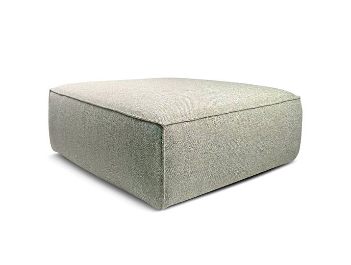 Polsterhocker 92 x 42 x 92cm Grau Webstoff Hevi: Beige-Grün