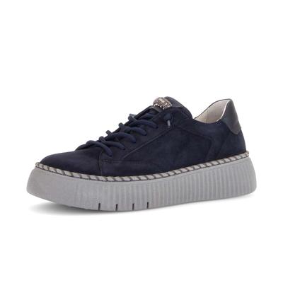 Sneaker GABOR "Sneaker low", Damen, Gr. 39, blau, Schuhe Sneaker