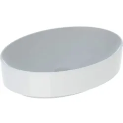Geberit VariForm Aufsatzwaschtisch, oval 55x40cm, ohne Hahnloch, ohne Überlauf, 500771012 500771012