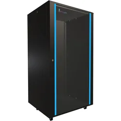Extralink 32U 800mm floor cabinet black (32 HE, 19 Zoll Rack), Serverschrank, Schwarz