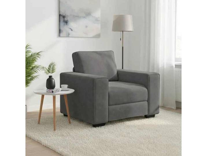 NEW 2026  Fauteuil gris foncé 100x77x82 cm velours L2704