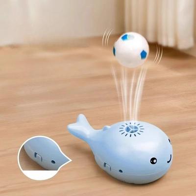 Inspire Essentials Interactive USB Rechargeable Whale Ball Cat Toy blue