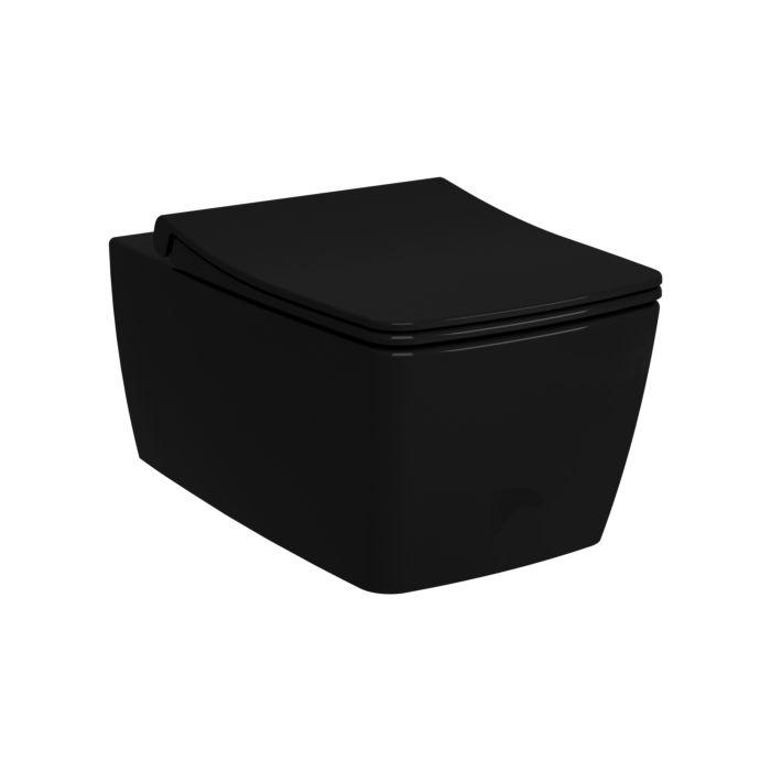 Vitra Metropole Wand-Tiefspül-WC 7672B070-0101 36x56cm, 3/6 l, schwarz hochglanz