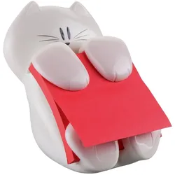 3M Post-it Super Sticky Z-Notes Spender Cat-330, 85 mm x 110 mm x 110 mm, weiß, 1 Z-Notes Spender inkl. 1 Block Z-Notes à 90 Blatt