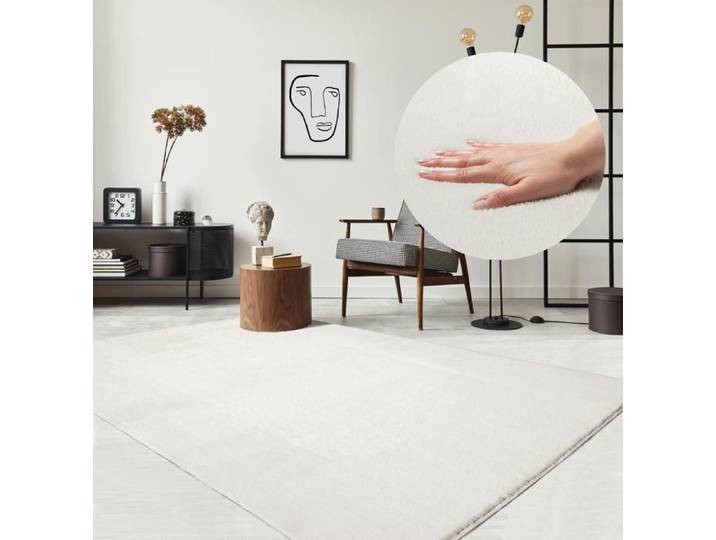 Tapis moderne - The Carpet - LOFT - Rond - Crème - 160x160 cm