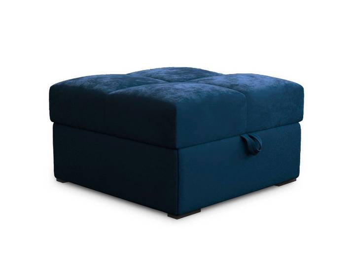 POUF MIZA Blau 65x65 cm