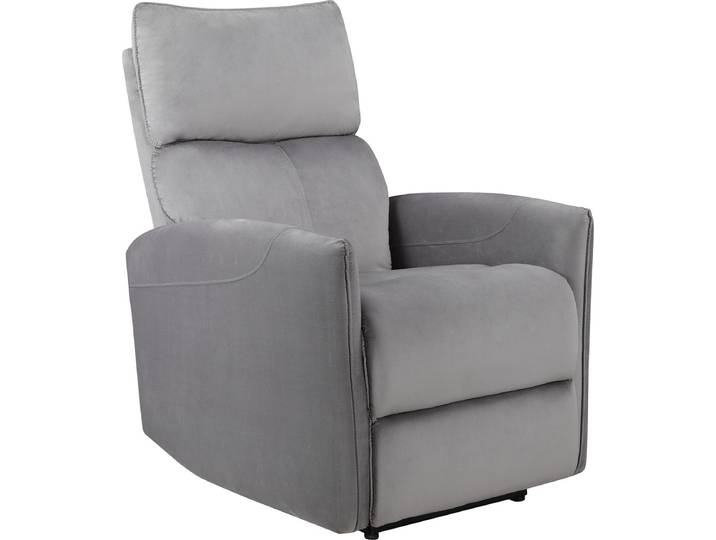 Pineto - Relaxfauteuil met elektrische functie in fluweelgrijs (103 x 84 x 95 cm)