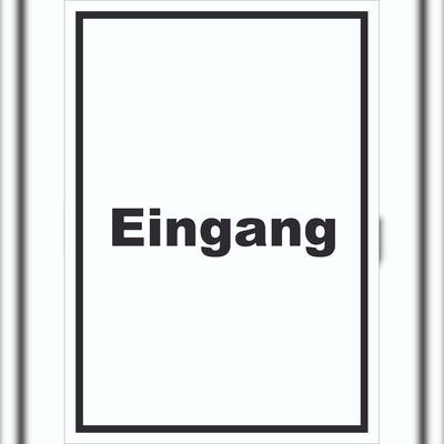 HB-Druck Eingang Schild mit Text Zugang Eintritt hochkant A0 Rückseite selbstklebend