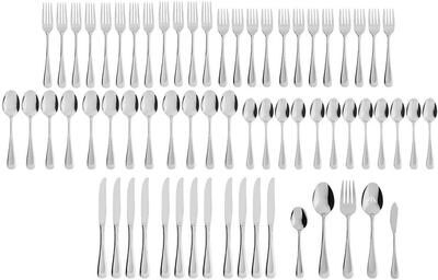 Oneida Satin Sand Dune 45 Piece Everyday Flatware Set, Service For 8