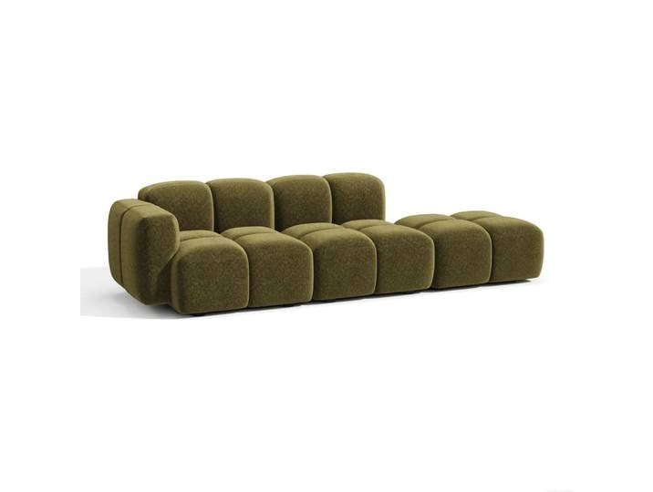 Canapé modulable 4-5 places 4 places en velours texturé