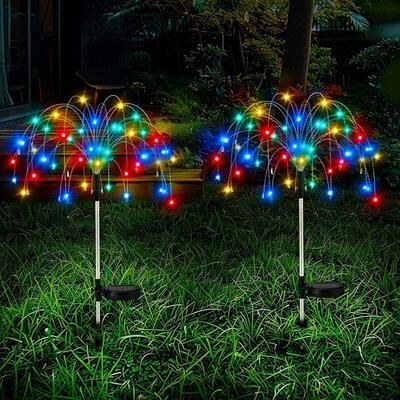 Uplift Picks Solar Fireworks Garden Lights Waterproof Outdoor Lawn Decoration multicolor 3 Pcs 60 Led