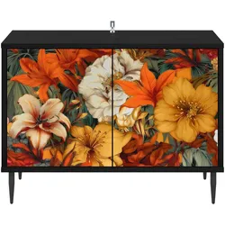 vidaXL, TV Möbel, Cordorano (Lilienmuster) (33 x 69 x 50.50 cm)