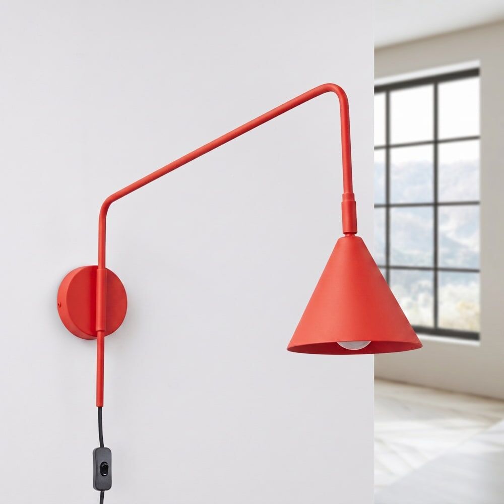 Sollux Lighting Applique acier rouge h 30 cm Rouge 14x0x61cm