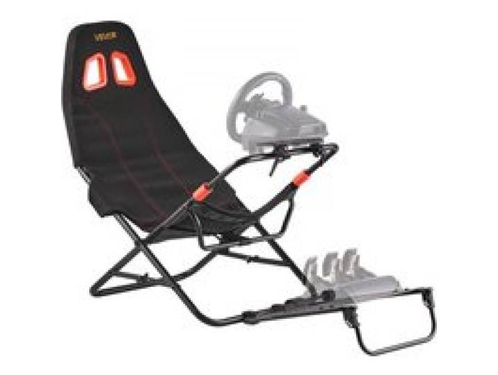 VEVOR Support de Volant de Course Cockpit de Simulateur de Conduite Portable Pliable Réglable, Siège 470 mm, Compatible avec Logitech G923/G920/G29, Thrustmaster T248P, Fanatec, Hori, Mad Catz, Noir