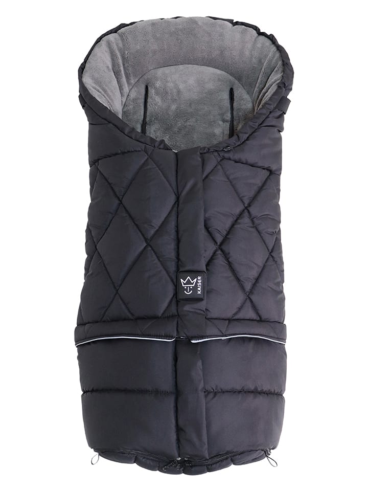 Kaiser Naturfellprodukte Thermo-Fußsack "Moony 2in1" in Schwarz - onesize