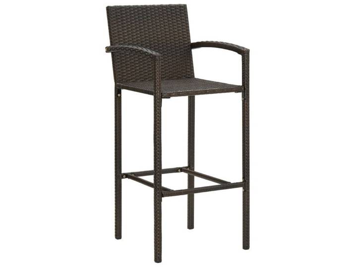 CHIC Tabourets de bar lot de 4（4 pcs) marron résine tressée - 52x56x118 cm 682104 S11