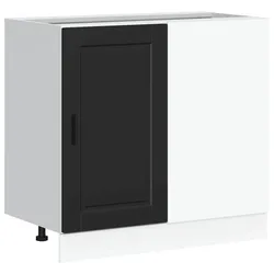 vidaXL Küchenunterschrank „Porto“ Schwarz Holzwerkstoff