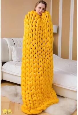 Uplift Picks Chenille Chunky Knit Throw Blanket Soft Giant Yarn Couch Blanket 01 80x80 Cm