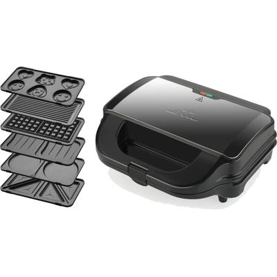 ETA Sandwichmaker "6in 1 SORENTO Plus ETA515190000", schwarz, B:29,5cm H:11,5cm T:25,5cm, Sandwichmaker