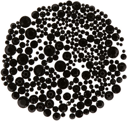 Strasssteine, schwarz, 2–7 mm Ø, 300 Stück