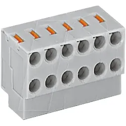 WAGO 252-110 - 2-Leiter-Buchsenklemmblock,RM3,5mm,10x2-pol.