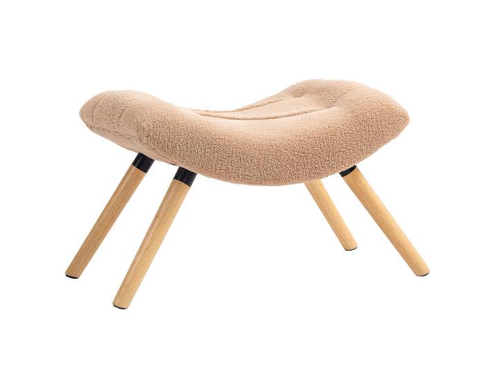 Homcom Sitzhocker, Fußhocker, Polsterhocker, Fußstütze bis 120 kg belastbar Braun, Kunststoff, 45x38x67 cm, Wohnzimmer, Sessel, Hocker & Hockerbänke, Sitzhocker