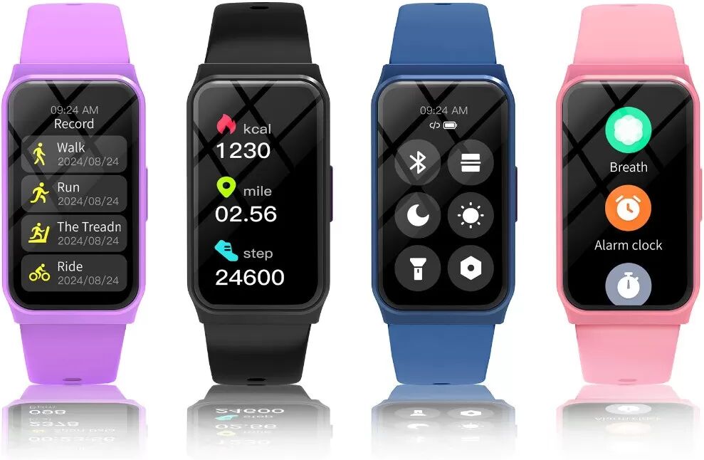 INF Multifunktionale Smartwatch mit Herzfrequenz- und Blutsauerstoffüberwachung, kompatibel mit der Hry Fine App Blau