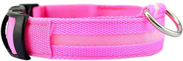 Pet Hub Waterproof LED Dog Collar With Light Pink M