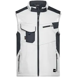 Softshellweste "JN845" - XL - white/carbon