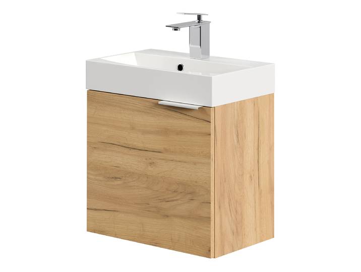 Lave mains invité Cubi 50cm Bois/Imitation chêne