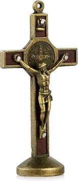 Inspire Curations FaithGuard Jesus Cross Car Dashboard Ornament bronze